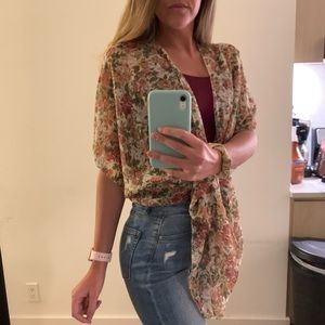 Brandy Melville Floral Kimono